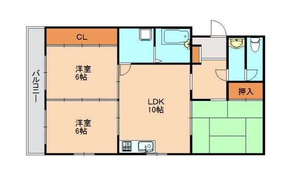 光安コーポBの物件間取画像